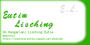 eutim lisching business card